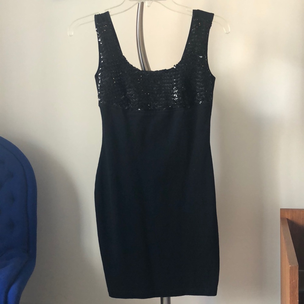 Little black dress with sequins